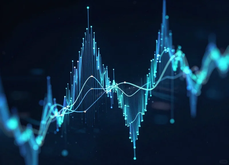 Abstract visualization of glowing data streams and nodes.
