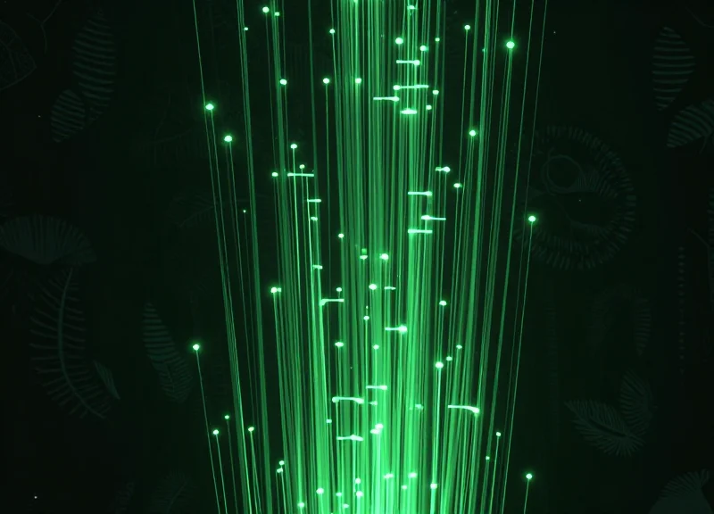 Abstract digital data streams representing high return on investment in agriculture.