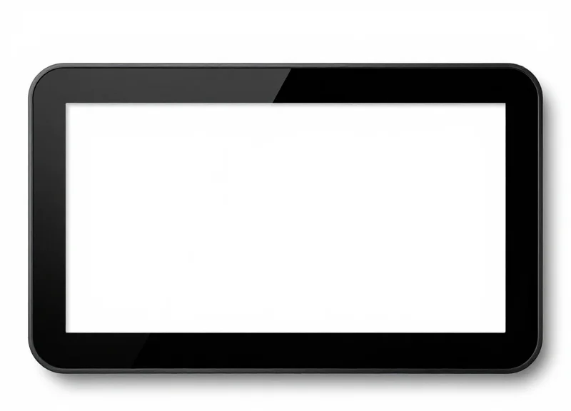 Close-up shot of a sleek black and white electronic shelf label designed for medical retail