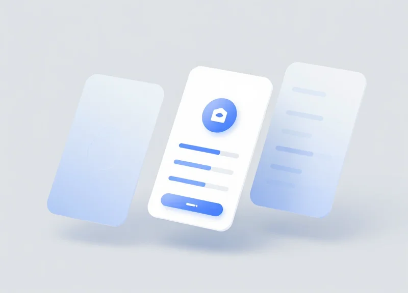 Mockup of an industrial user interface designed for small-format electronic displays.