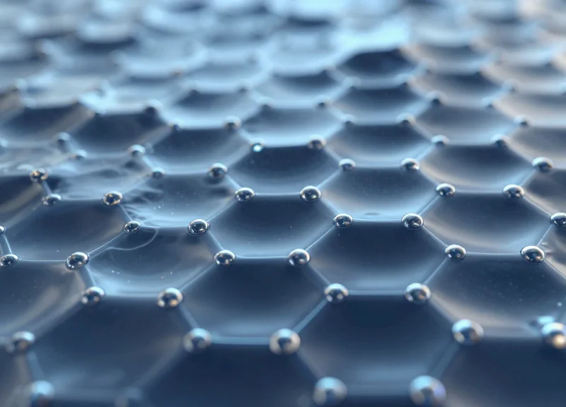 Microscopic view of a non-porous antimicrobial surface texture.