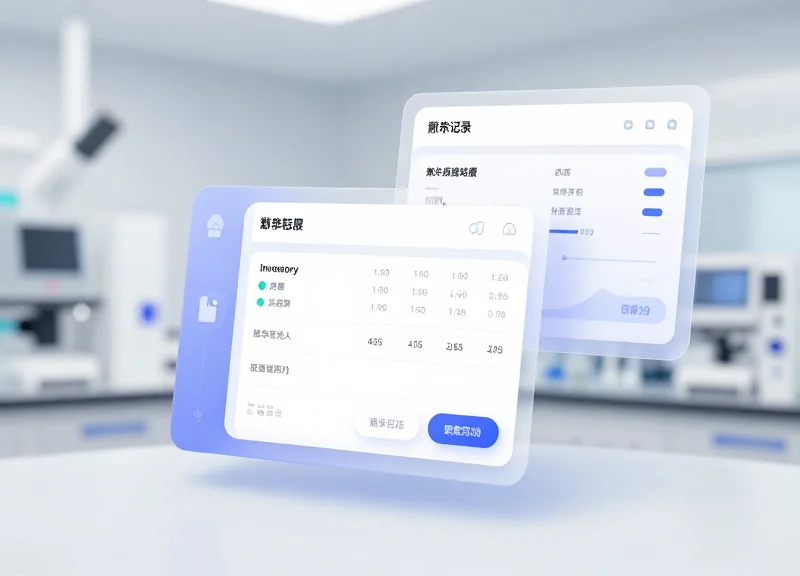 Abstract software dashboard for chemical inventory and ESL management