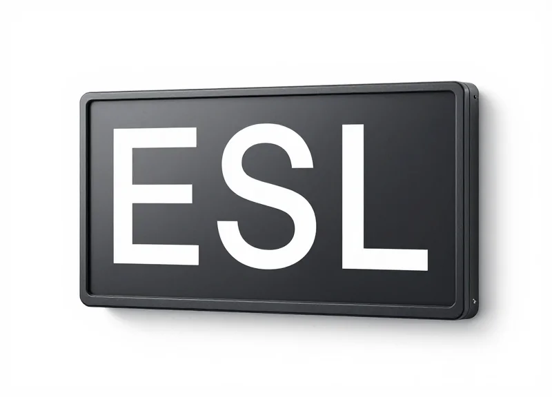 Professional studio shot of a rugged, acid-alkali resistant electronic shelf label.