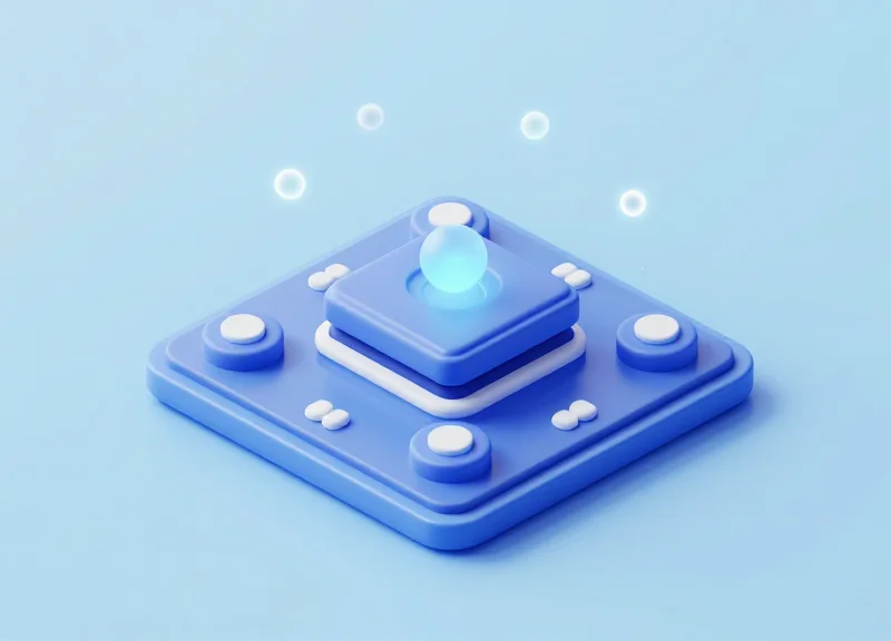 Isometric 3D model of a futuristic self-healing smart material enclosure.