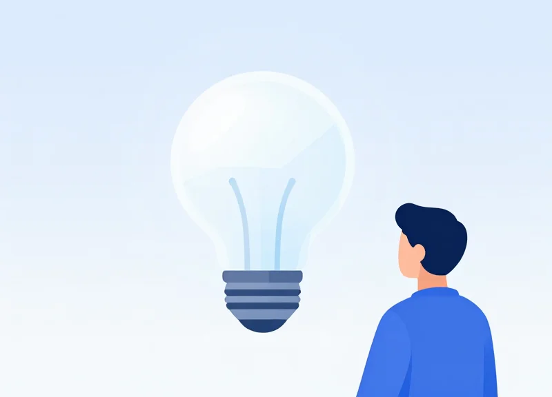 Abstract vector illustration representing consumer trust and clarity through a person interacting with a glowing symbol of transparency.